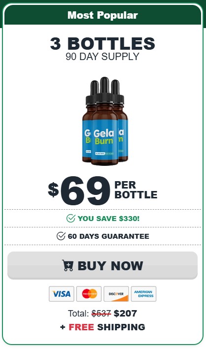 GelaBurn 3 Bottle Price